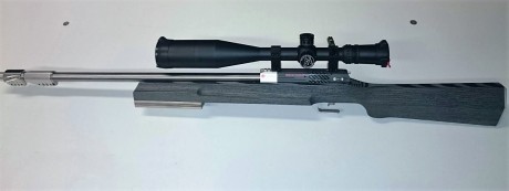 Carabina de competición .22 monotiro.
CULATA: Cicognani BR LAMINADA
VISOR: NIGHT FORCE NXS  10 X 42 de 01