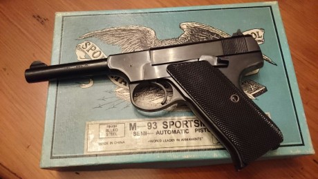 Hola a todos.

Pongo a la venta una Norinco 93 (réplica de la Colt Woodsman) comprada este año y con apenas 02