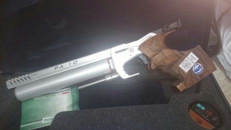 Buenas pongo en venta esta pistola de un companero por dejar este deporte, se trata de una tesro PA 10 00