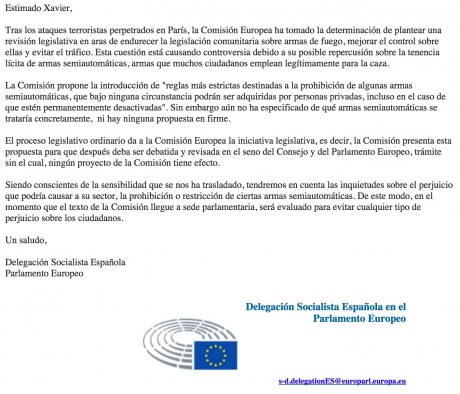 No sé si estais al tanto de esta noticia:

https://ukshootingnews.wordpress.com/2015/11/17/the-eu-will-publish-a-total-semi-auto-rifle-ban-proposal-tomorrow/

Pero 60