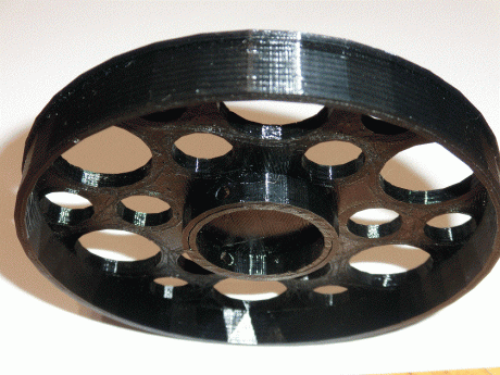 Buenas tardes, 

Vendo ruedas de paralaje de hasta 120mm realizadas en material plástico con impresora 02