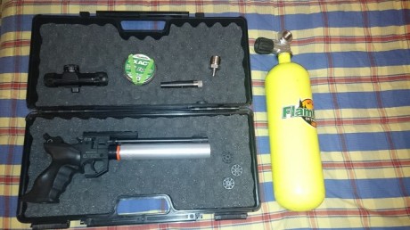 Vendo Pistola PCP rohm twinmaster competitor del 4,5 viene con:
Maletin rigido
3 cargadores
Adaptador 02