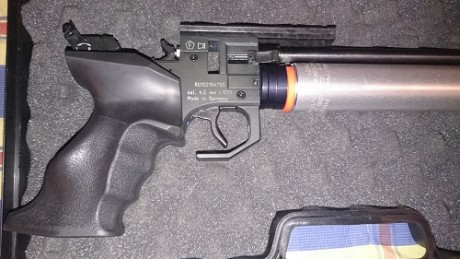 Vendo Pistola PCP rohm twinmaster competitor del 4,5 viene con:
Maletin rigido
3 cargadores
Adaptador 00