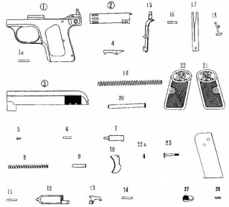 Hola a todos
vendo recambios de pistolas FN , de modelos ;
 FN-1900 ( 7,65 ) 
 FN-1906 ( cal 6,35 ) 
 20