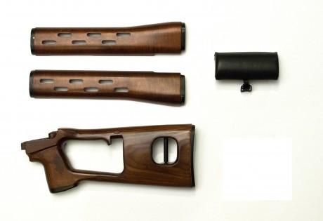Conjunto de guardamanos y culata hechos de madera, para los rifles Dragunov SVD y TIGR, 
fabricado por 00