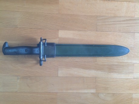 Vendo esta bayoneta original WWII para M1 Garand o Springfield 03A3, fabricada por AFH, American Fork 00