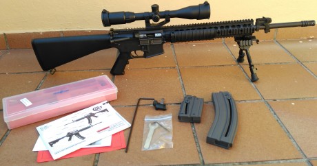 Se vende WALTHER COLT M16 SPR calibre 22 LR + accesorios por falta de uso, bien cuidado.
Los accesorios 02