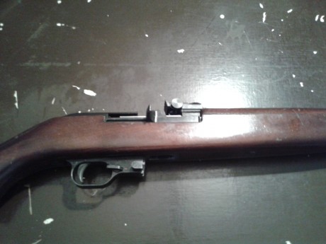 Se vende carabina del 22 de la marca ERMA modelo M1. Fabricacion Alemana. Replica de la M1. Va con 1 cargador. 01