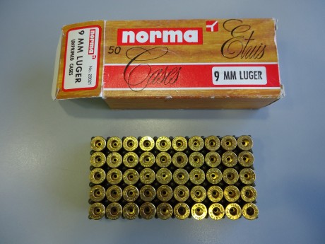 Vendo esta caja de 50 vainas de la marca NORMA que compré hace un montón de años fuera de España.
Son 00