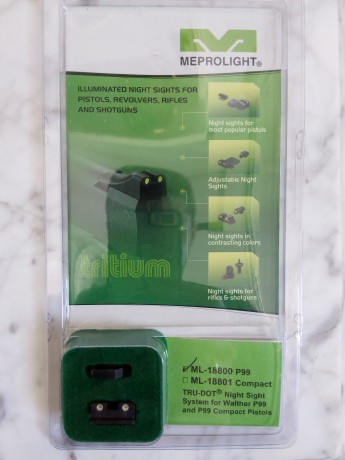 Se venden una miras Meprolight Tru-Dot luminiscentes en verde.
Válidas para Walther P99 y PPQ.

Como nuevas 00