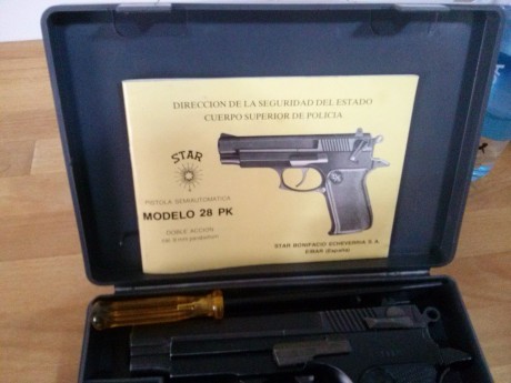 Vendo pistola Star 28PK en impresionante estado, en su caja original del Cuerpo Superior de Policía, con 01