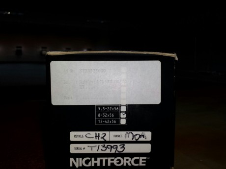  VENDO VISOR NIGHFORCE NXS 8X32X56 

 NO INCLUYE MONTURAS Y ANILLA CON NIVEL.  

 RETÍCULA CH-2 

POCO 21