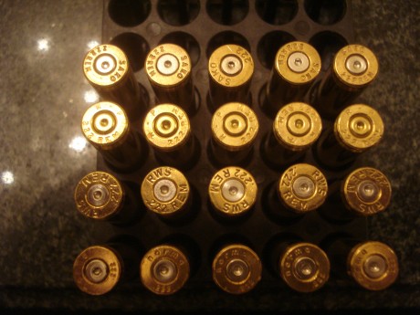Vendo un lote de vainas del calibre .222R compuesto por: 540 PPU, 150 Norma, 120 Remington y 68 Sako, 100