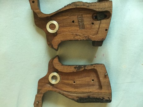 Hola, vendo las cachas de mi revólver smith & wesson, de seis pulgadas, un 686 , con empuñaduras round 21