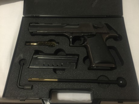 Hola a todos, pongo en venta Pistola Desert Eagle, calibbre .44, en Perfecto estado con dos cargadores, 02