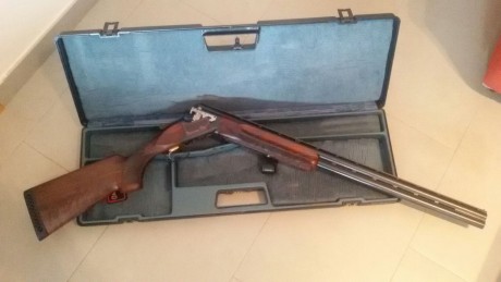 Browning GTI Plus.
Cañón de 76 cm.
Choques fijos.
Juego de gatillos.
Escopeta prácticamente nueva, sin 02