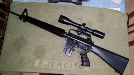 Buenas,vendo esta carabina semiautomatica calibre .22lr replica del mitico m16a1 de vietnam.
 Entrego 01