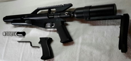 Vendo AirForce Pistol cal. 6,35 con los siguientes complementos:

- E-Tac modificado para botella pequeña.
- 10