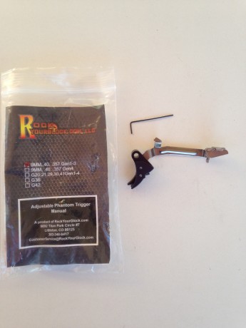 Vendo disparador regulable para  Glock , Phantom Trigger, 
regulable el overtravel y el overtravel con 00