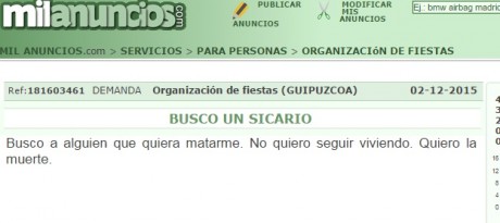 Uno pide por un Pietta niquelado con sus certificados, 2000 euros, jajaja.

Y el otro anuncio, no comete 90