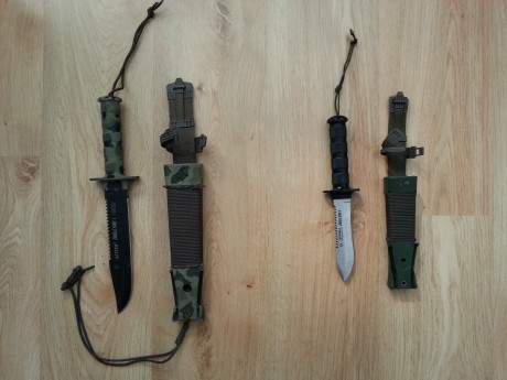 Vendo lote cuchillos Aitor Jungle King I y II, están poco usados pero en muy buen estado, se venden tal 01