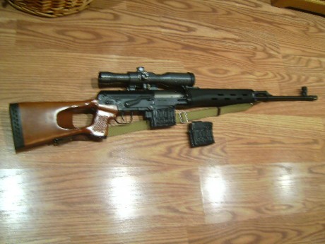 Hola vendo por no usar Izmash Tiger del calibre 7,62x54r ,visor ruso de 8 aumentos tipo sniper y centrado 00