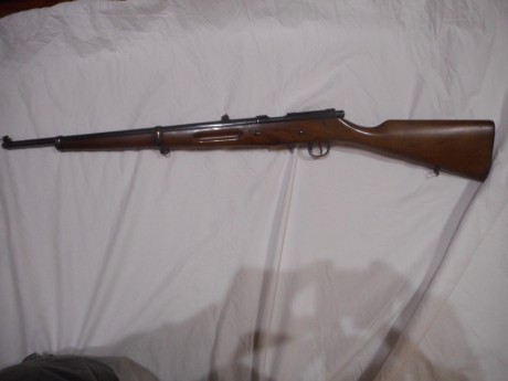 Carabina ignacio zubillaga, calibre 9 largo por 160 euros. buena precisión, es una rareza, existen muchas 01