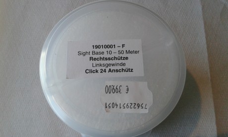Hola compañeros,

Vendo Diopter Centra 10-50 para Anschutz 24 Clicks. 

Comprado nuevo en Alemania hace 02