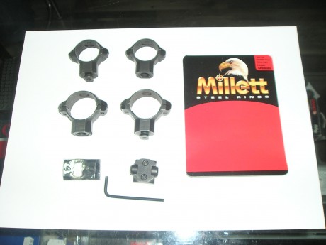 Vendo bases y 2 juegos de anillas Millet Turn In de acero para Santa Barbara  o similares, las anillas 11