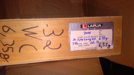 Se venden puntas Lapua (.314) para 32 S&w long, peso 98 graims, en lotes de 100 proyectiles.

Precio 00