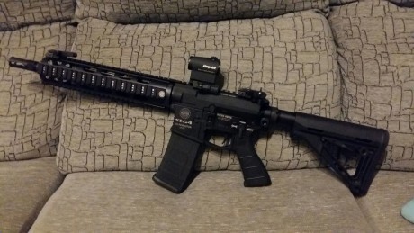 Se vende este Ar15 recien estrenado con apenas 100 disparos. Es el modelo nuevo de Astra. Cañon de 12.5".
Se 21