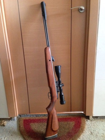 PUES ESO, vendo esta cfx Royal en calibre 5,5 con monturas monopieza y visor leaper nuevecito de 3-9x40 70