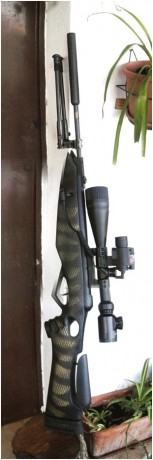 Esta es la customización de una Gamo Mod. 600. Me llevo varios meses de trabajo, pero, al fin terminé.
Tened 61
