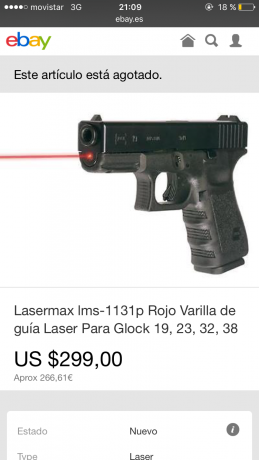 Buenas tardes, vendo Lasermax 1131p para Glock 19/23/32/38 sin usar.
Vendo debido a que no le voy a dar 00