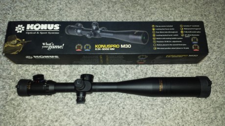 Vendo visor de la marca Konus Pro M30  de  8.5 x 32x 52.

Los portes no incluidos.
Se encuentra en Lérida 00