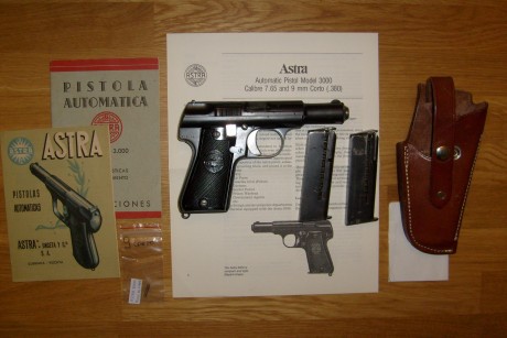  

Buenas noches.

Pongo a la venta una pistola Astra 3000, pavonada y de la primera tirada (marcaje Q, 02