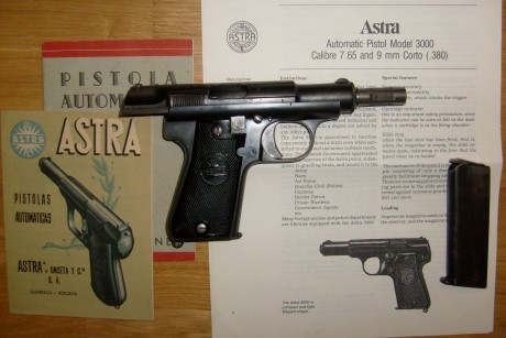  

Buenas noches.

Pongo a la venta una pistola Astra 3000, pavonada y de la primera tirada (marcaje Q, 12