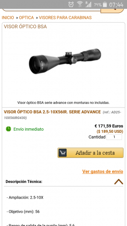 Buenos dias 
Pues lo dicho vendo este visor que esta como nuevo sin ninguna marca solo ha disparado unas 11