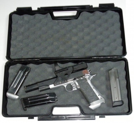 Se vende pistola Llama Max II, calibre 38 super auto, para recorridos de tiro policial, modalidad Open, 01