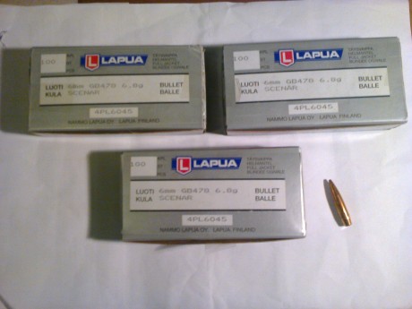 Se venden 300 puntas LAPUA SCENAR de 6mms. Peso 105 greins. 00