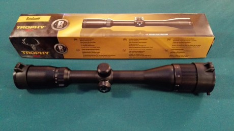 Hola a todos.

Vendo visor BUSHNELL Trophy XLT 4-12x40 con retícula Multi-X, tubo de 1" (25,4mm), 02