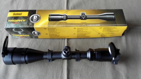 Hola a todos.

Vendo visor BUSHNELL Trophy XLT 4-12x40 con retícula Multi-X, tubo de 1" (25,4mm), 10