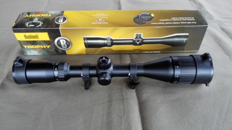 Hola a todos.

Vendo visor BUSHNELL Trophy XLT 4-12x40 con retícula Multi-X, tubo de 1" (25,4mm), 22