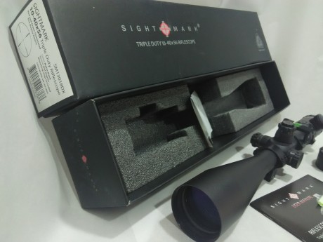 Tras una temporada retirado de la venta, vuelvo a poner en venta visor sightmark 10-40x56, esta en perfecto 12