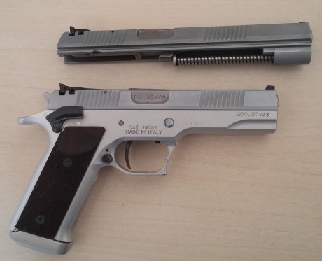 Hola a tod@s,

Vendo mi Pardini GT 45S de 5" con conversión al 9 mm de 6"

Armazón de ERGAL
Corredera 10