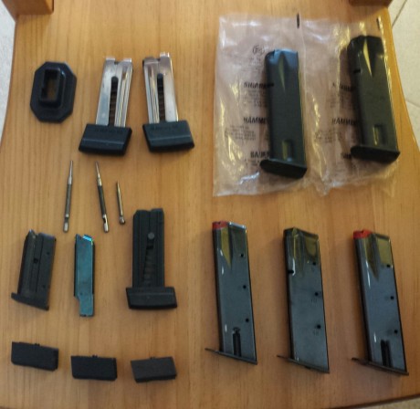 Vendo diferentes cargadores 
Aguja percutora

 cargadores sig y contrapesos hammerli vendidos 

cargador 00