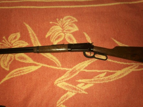 vendo carabina Daisy modelo 1894 cal 4.5 BB esteticamente en perfecto estado se ha pintado el metal,mecanicamente 02