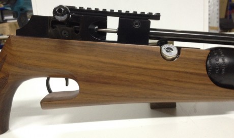 Vendo carabina Theoben, en calibre 5.5 con culata de nogal,
sistema de llenado "V" Rápido con 11