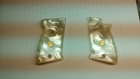 Un amigo vende estas cachas. Son de la astra contable.
Pero me dice que también se adaptan a la TS  quitando
La 01