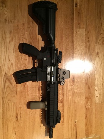 Vendo HK416 D10RS  .22LR practicamente nueva, con 3 sesiones en galería de tiro, habiendo disparado unos 01